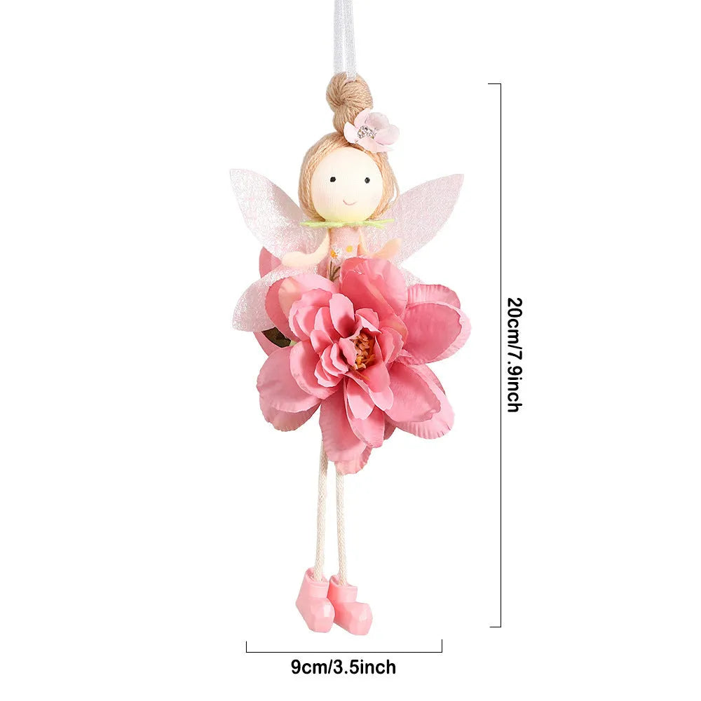 FARCENT cloth Easter pendant with flower angel design in pink, green, yellow, and dark pink colours.