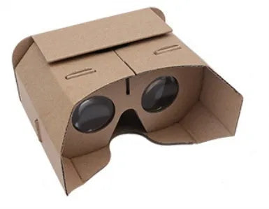 Cardboard virtual reality glasses for smartphones between 4 and 6 inches, showing 153mm by 83mm size.