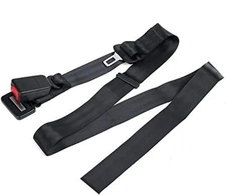Maternity seat belt extension for pregnant women with ABS plastic buckle and steel adjuster