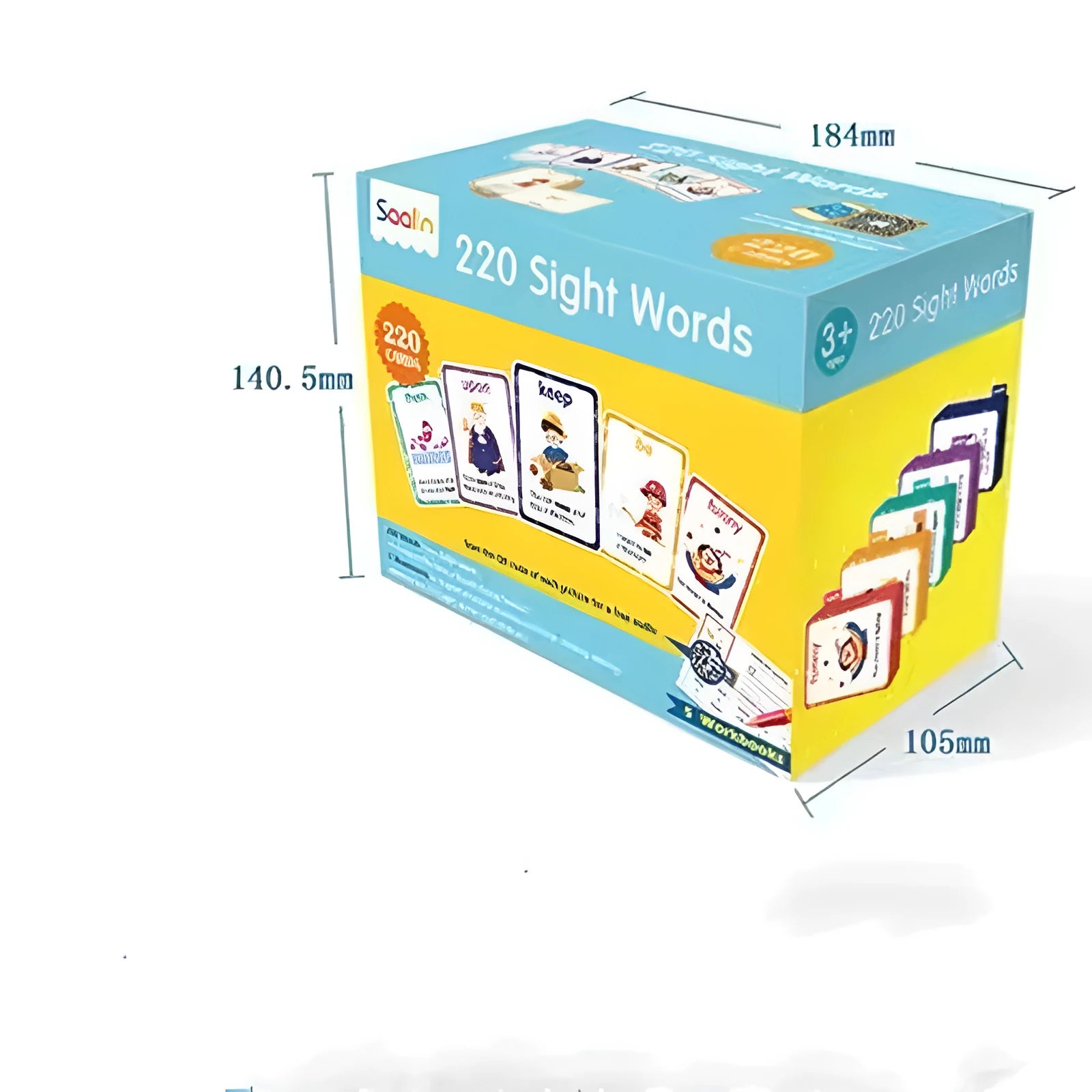 220 high frequency word card gift box set with interactive workbooks for early childhood phonics education