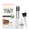 ICONSIGN eyelash and eyebrow tint kit with 5ml tint, 5ml developer, two brushes and gloves in black, coffee and brown