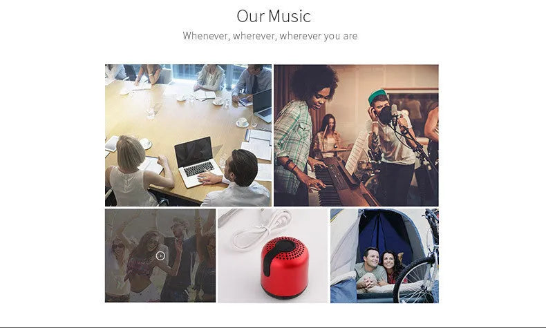 Hieha XQ11 mini cylinder-shaped wireless Bluetooth speaker in various colours with waterproof design