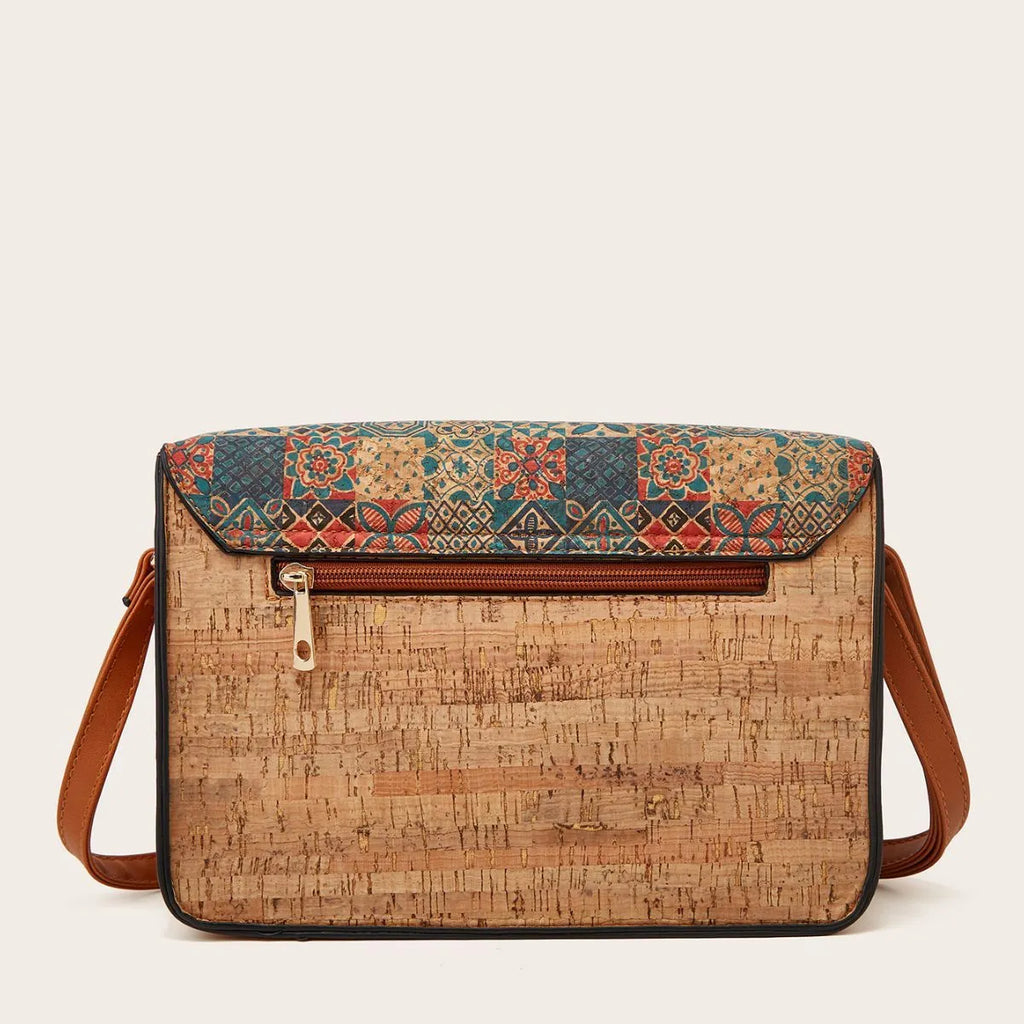 Women's one-shoulder crossbody bag in printed PU leather with single strap