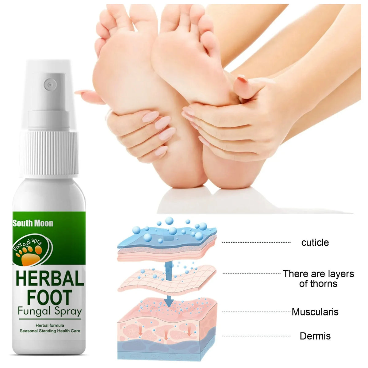30ml foot care spray bottle for skin nourishment and hydration treatment