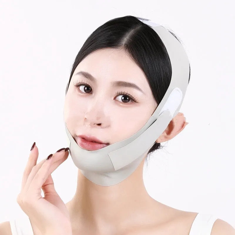 Purple and green graphene face shaping mask for facial lifting and tightening