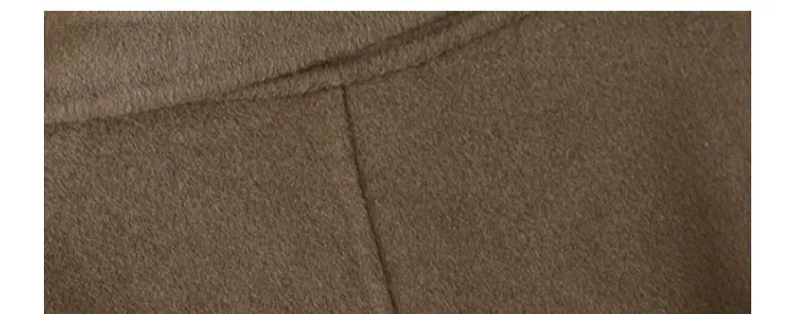 Men's wool coat with long suit collar in black and caramel colour options