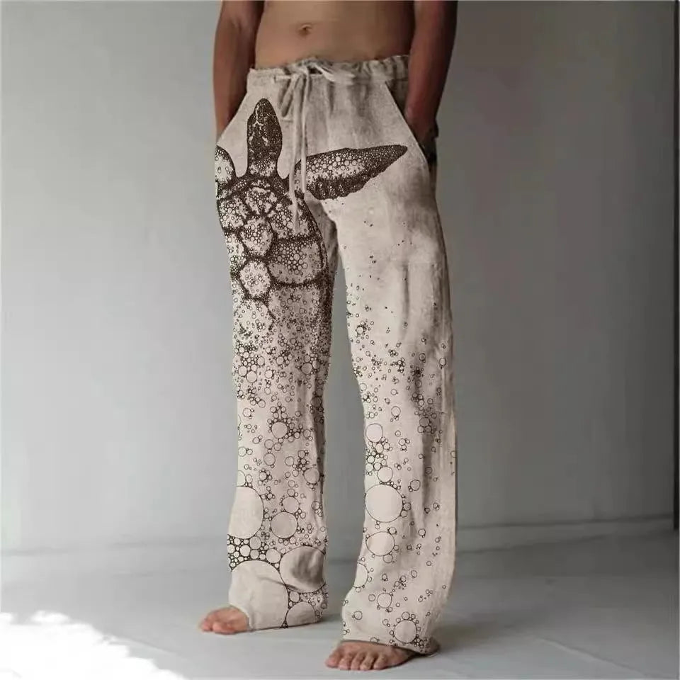 Casual straight-leg loose drawstring trousers in sizes S to 4XL, colour options KU 140 to KU 147 Style