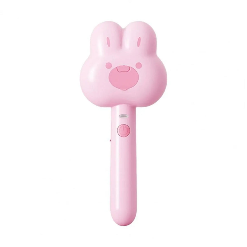 Rechargeable cat steam brush grooming tool with cartoon design in green, pink, or white colours
