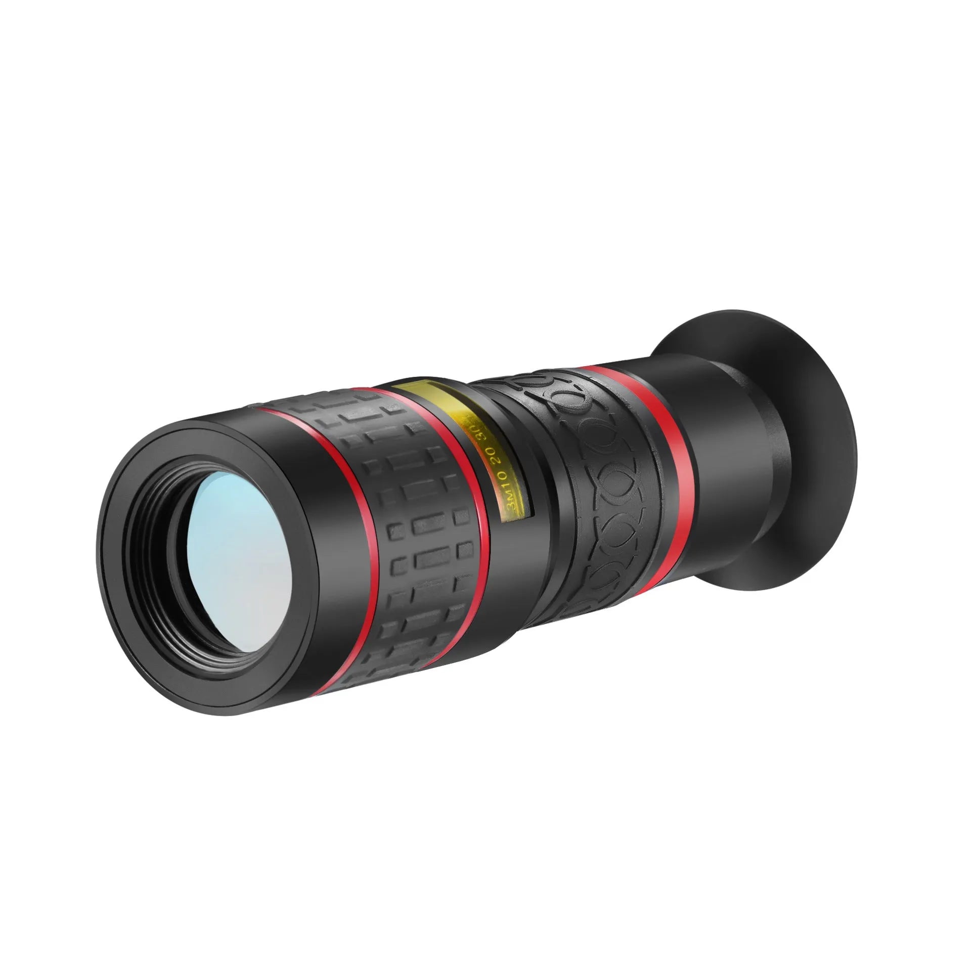 20x magnification universal mobile phone telescope with clip and eye mask on a smartphone
