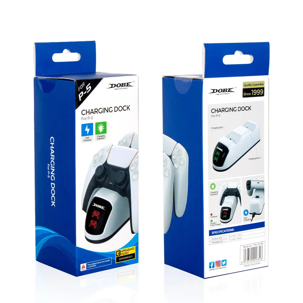 USB charger handle with LED breathing light indicator showing Type-C port and included cable