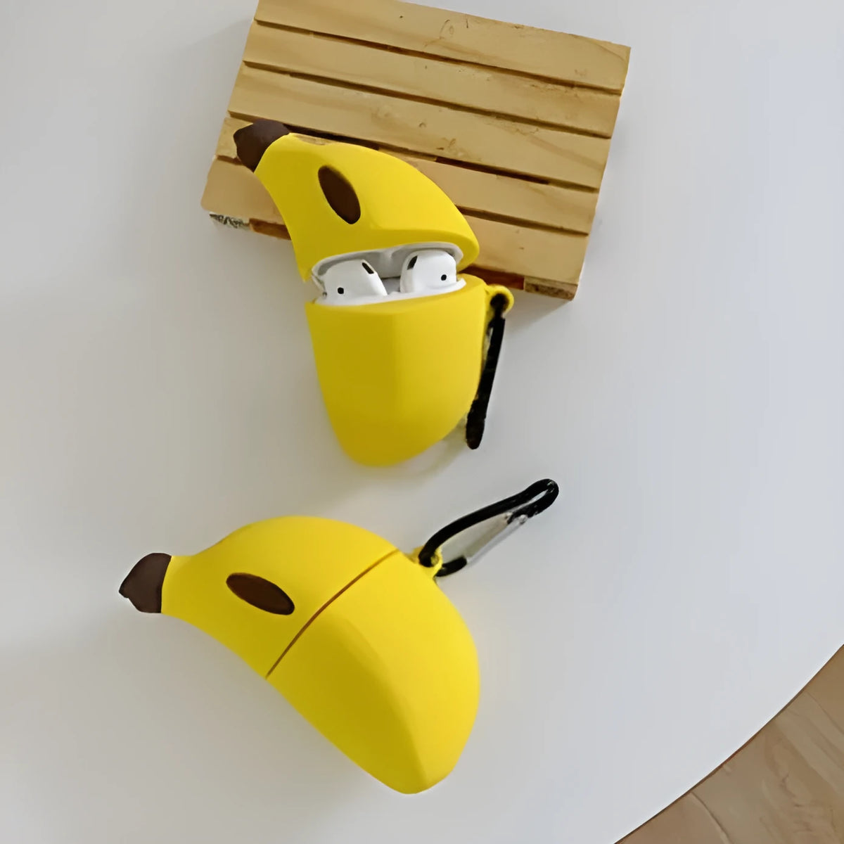 Yellow banana design silicone protective case for AirPods Pro wireless Bluetooth headsets