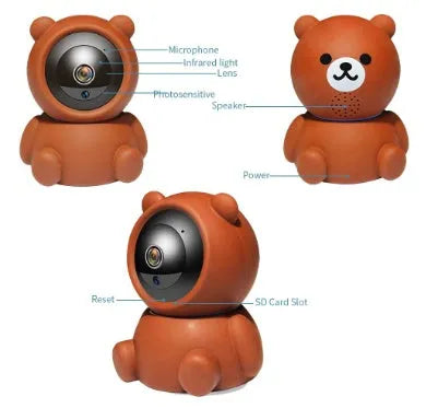 White 1080P WiFi IP security camera with auto tracking and IR night vision LEDs
