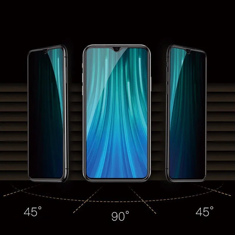 Anti-spy privacy screen protector for Xiaomi Poco and Redmi Note mobile phones