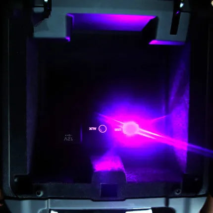 USB car LED night light in white, blue, ice blue, pink purple, red, green, or yellow, PC and LED, 5V 0.034W.
