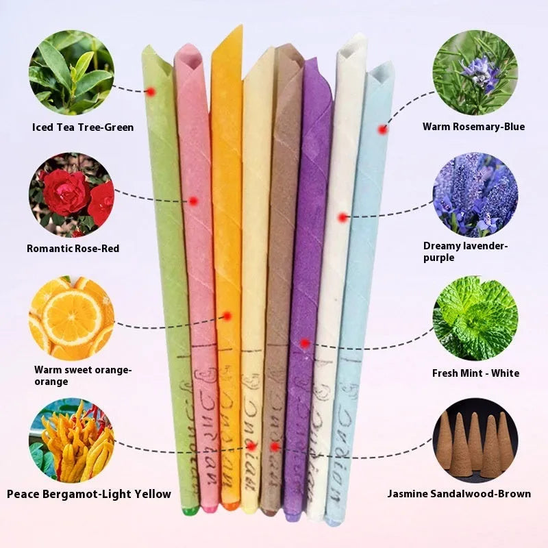Ear candles health massage set with 16 cotton cloth candles, 8 protection boards, and 16 cotton swabs