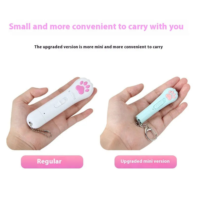 Infrared pet toy with laser patterns and teasing stick for cat entertainment