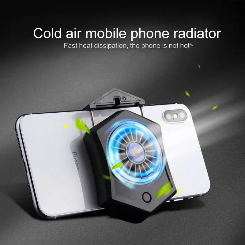Black and white USB mobile phone radiator cooling fan for game consoles and phones