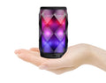 Black crystal Coca-Cola can lantern speaker with diamond-cut design and colourful starry sky lighting effect.