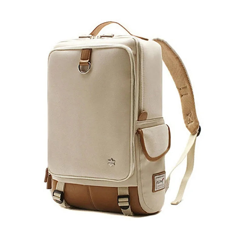 Modern men's Oxford cloth backpack in multiple colours showing large capacity design.