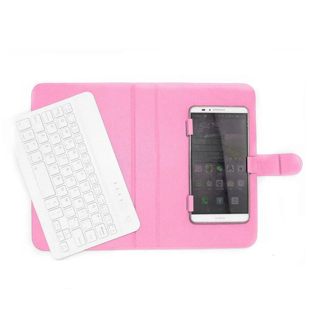 Wireless Bluetooth keyboard protective case for mobile phones and tablets in multiple colour options