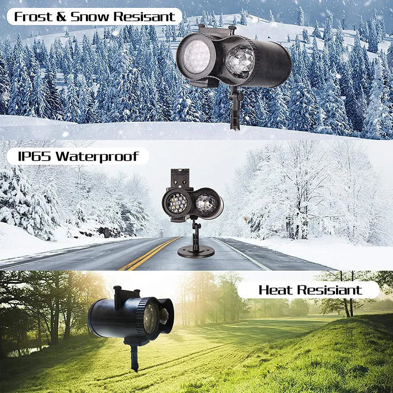 Outdoor double tube animated water pattern LED light with IP65 waterproof rating