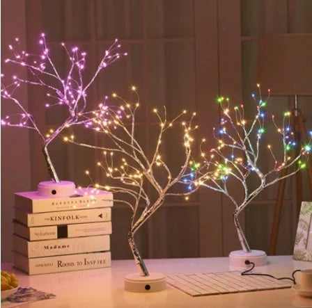 LED Christmas tree light with touch switch base in warm white illumination