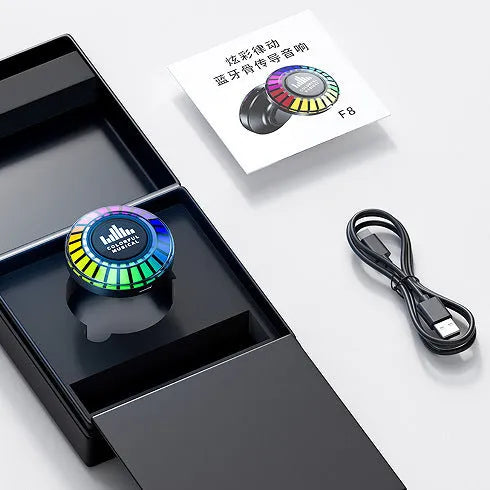Compact square Bluetooth atmosphere lamp with voice control and polar light effects
