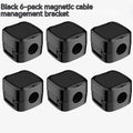 Magnetic cable clip under desk cable management, ABS single hook, white or black, 2kg load