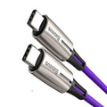 USB-C to USB-C cable with purple or red colour options, 1 metre length