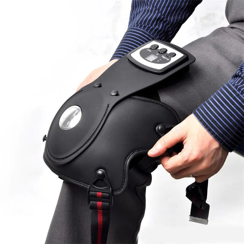 Infrared knee and shoulder massager with adjustable temperature control and application pads