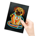 Black A5 hardcover diamond painting notebook with 50 blank pages for DIY craft projects