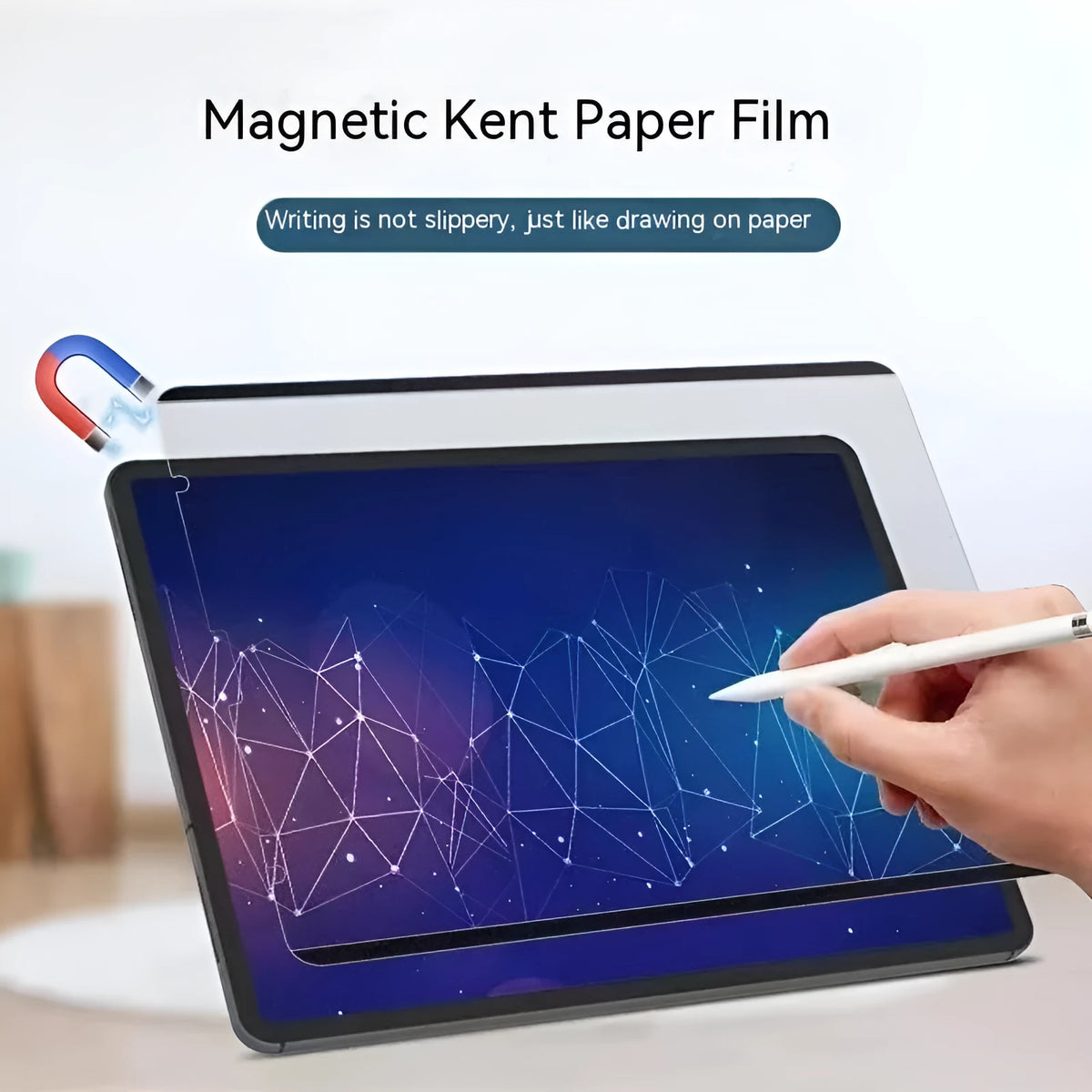 Magnetic detachable 11-inch PET painting film for iPad tablets with alcohol wipes and scraper tool