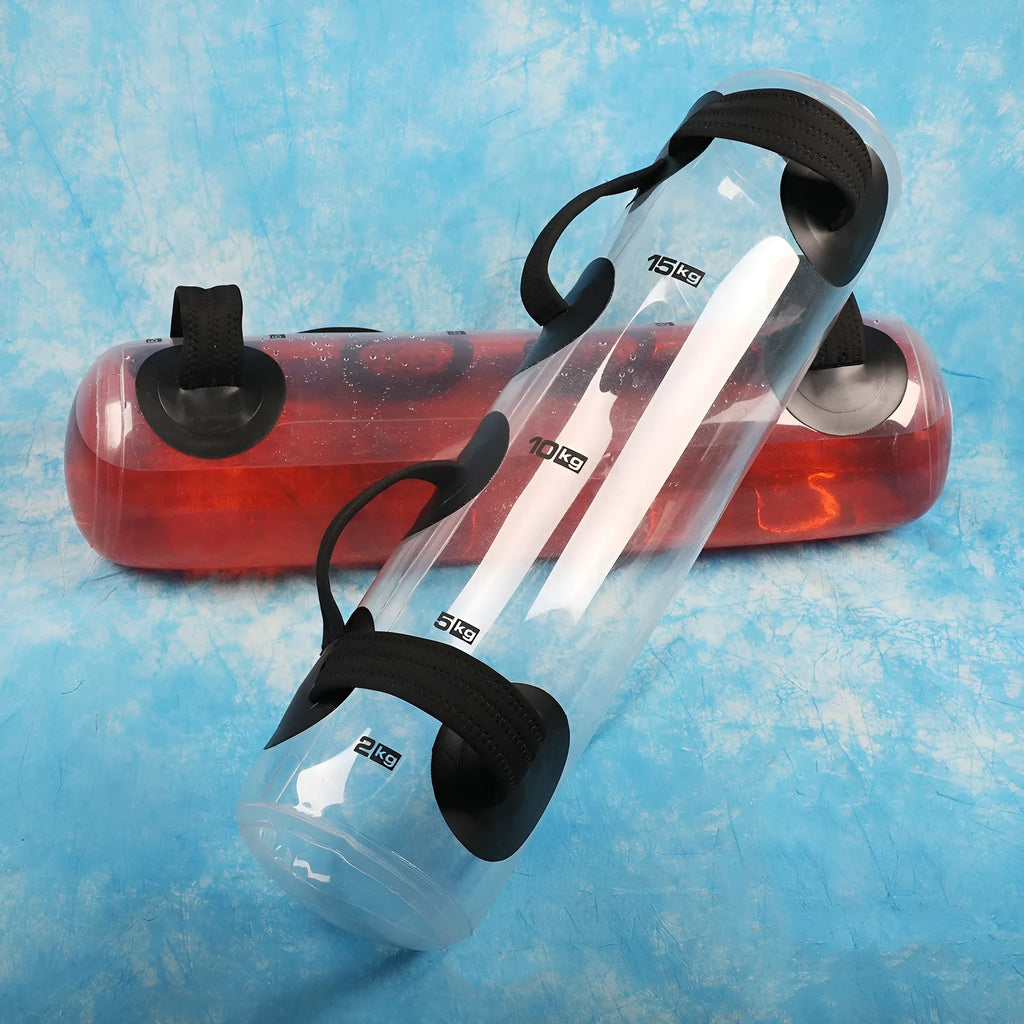 Transparent PVC inflatable water weight bag for adjustable strength training
