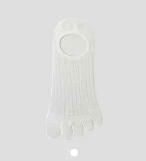 Modal five-finger ultra-thin breathable boat socks in five colour options