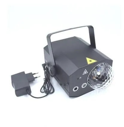 Black LED laser magic fan stage lighting equipment with dual projection effect for KTV bars and parties