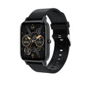 H80 Fashion Sports Smart Watch in black on wrist, showing ECG and blood oxygen monitoring on screen.