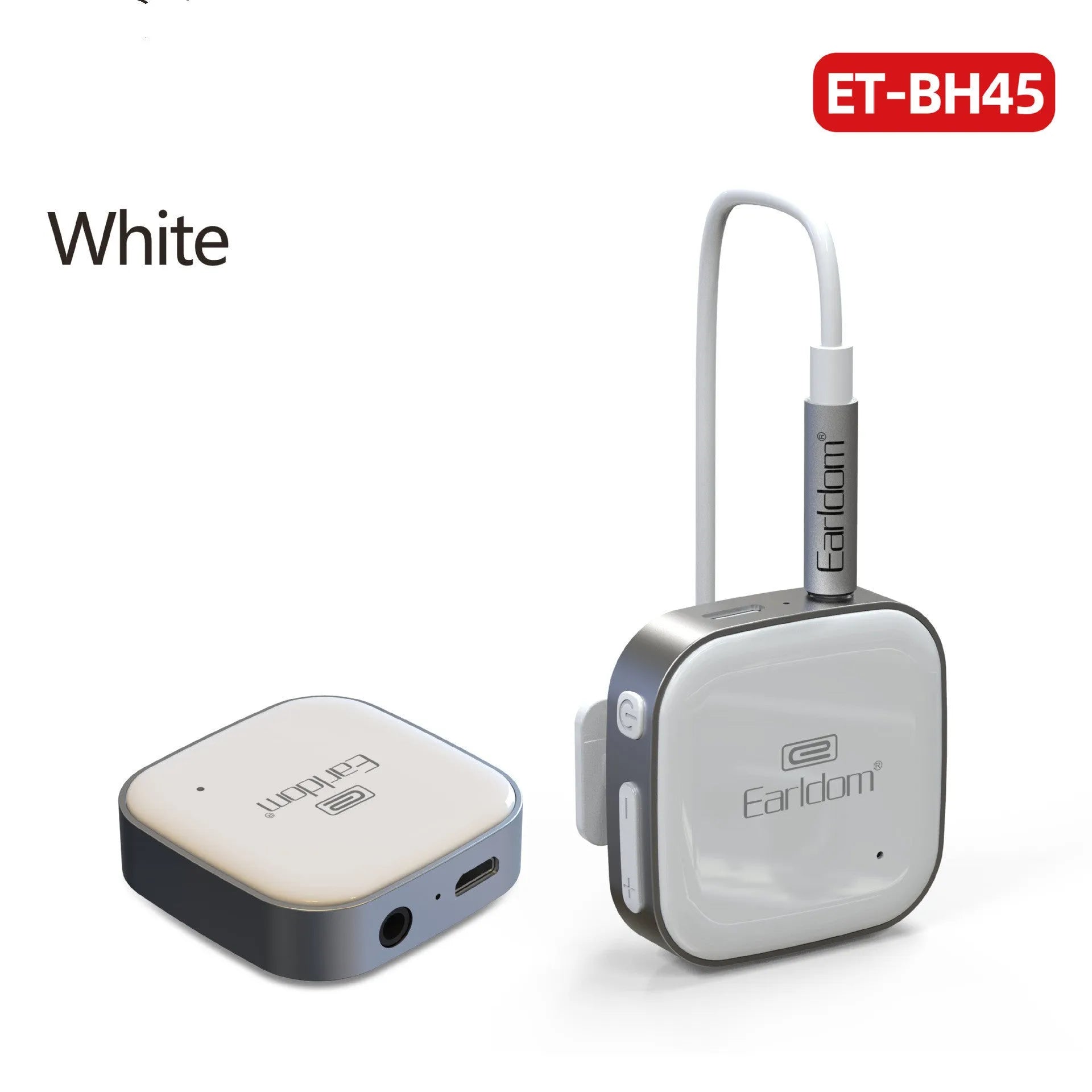 Bluetooth lavalier headset audio receiver with 10-metre wireless range and hands-free calling capability