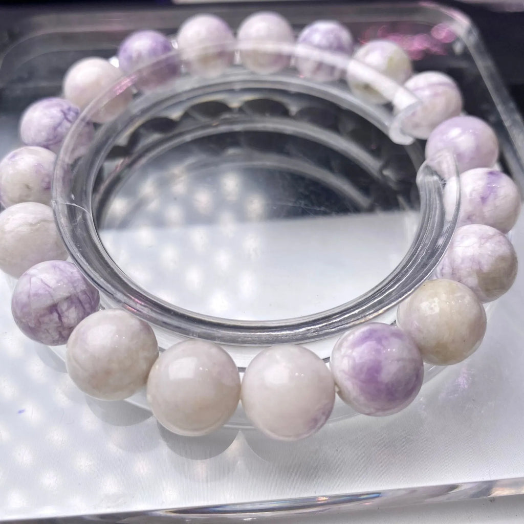 Natural purple turquoise beaded bracelet for women, round beads in about 6mm, 8mm or 10mm sizes