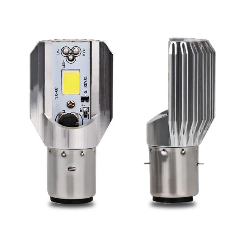 Motorcycle LED M4 double claw H6 built-in lights with aluminium housing and BA20D base