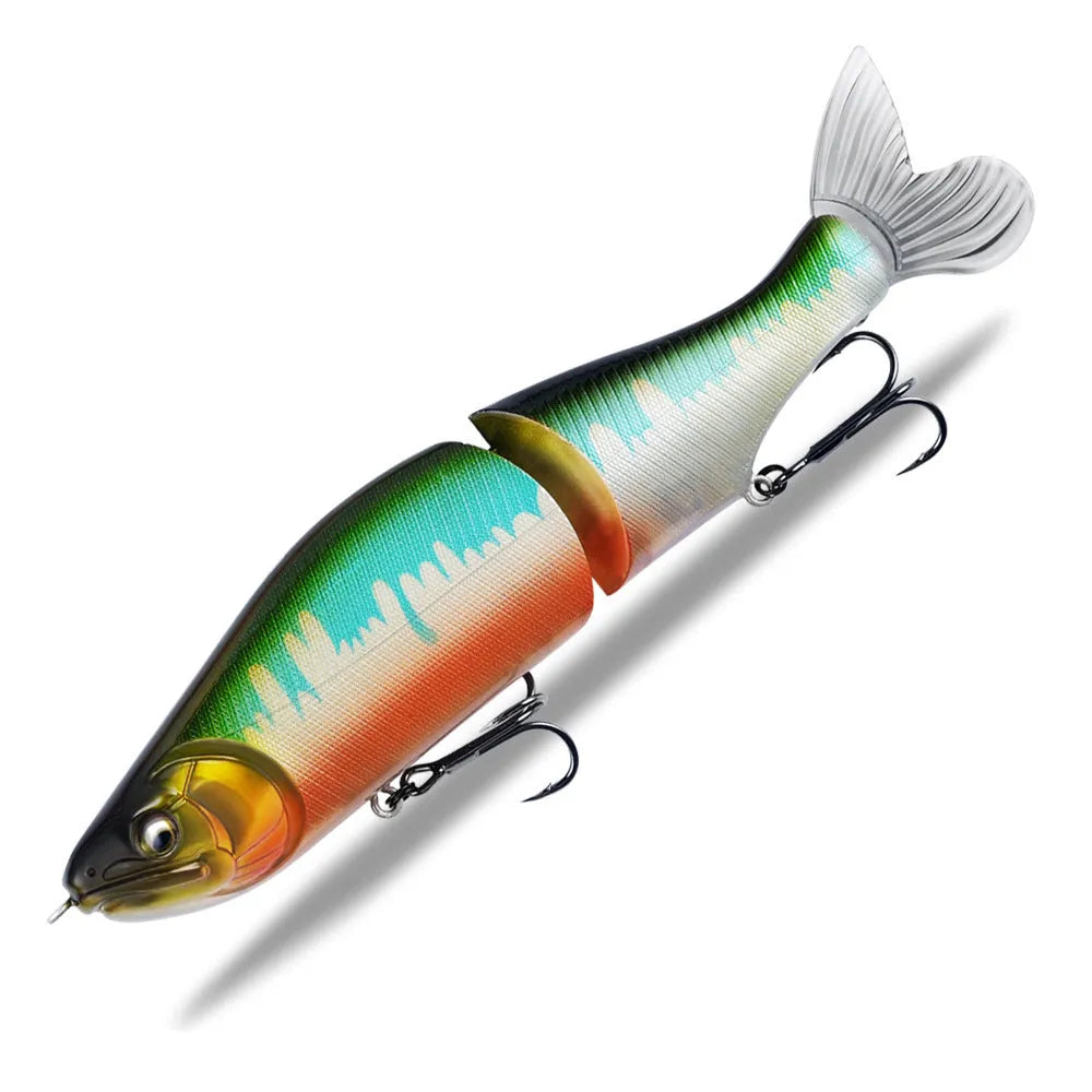 185mm hard plastic fashion tossing bass fishing swimming bait lure on a blue background.