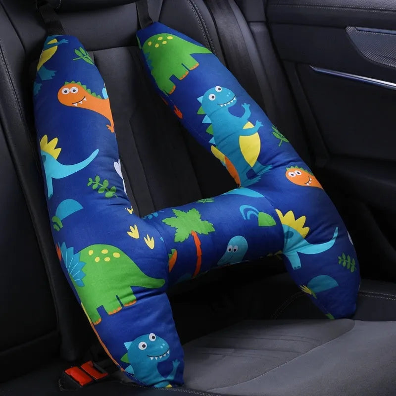 55x70cm car headrest pillow with cartoon pattern and pearl cotton filling