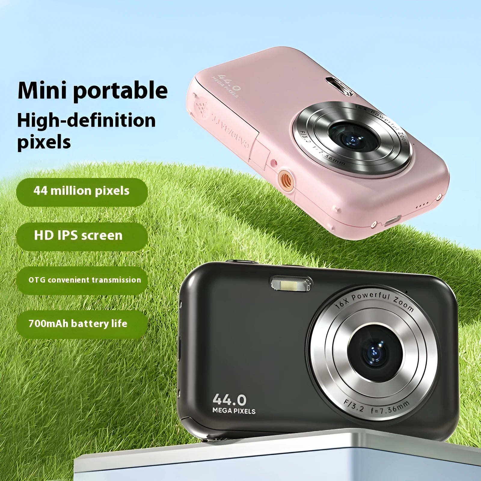 DC406L children's digital camera in multiple colours with 2.4-inch screen