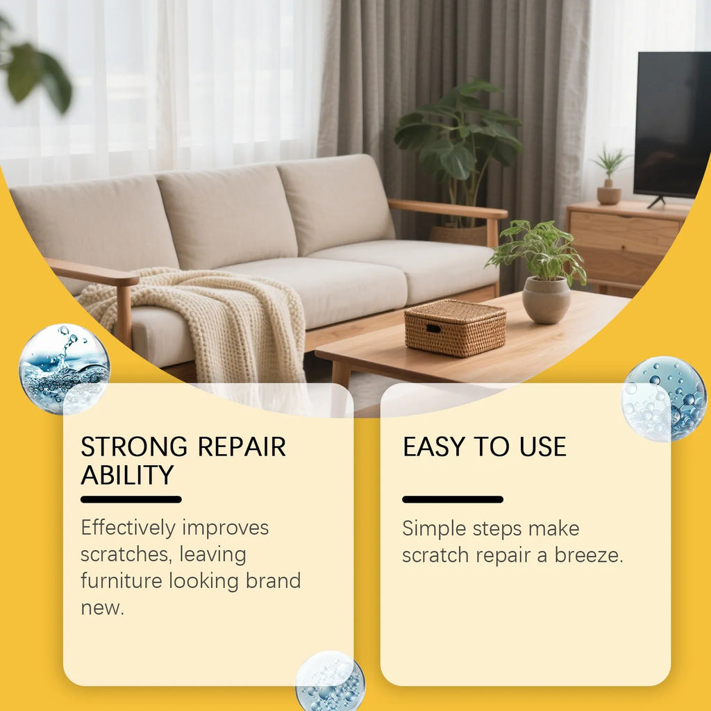 Wooden furniture scratch care agent 100ml bottle with microfibre application towel set