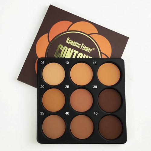 Dark matte makeup palette with nine waterproof colours for punk, INS and national fashion styles