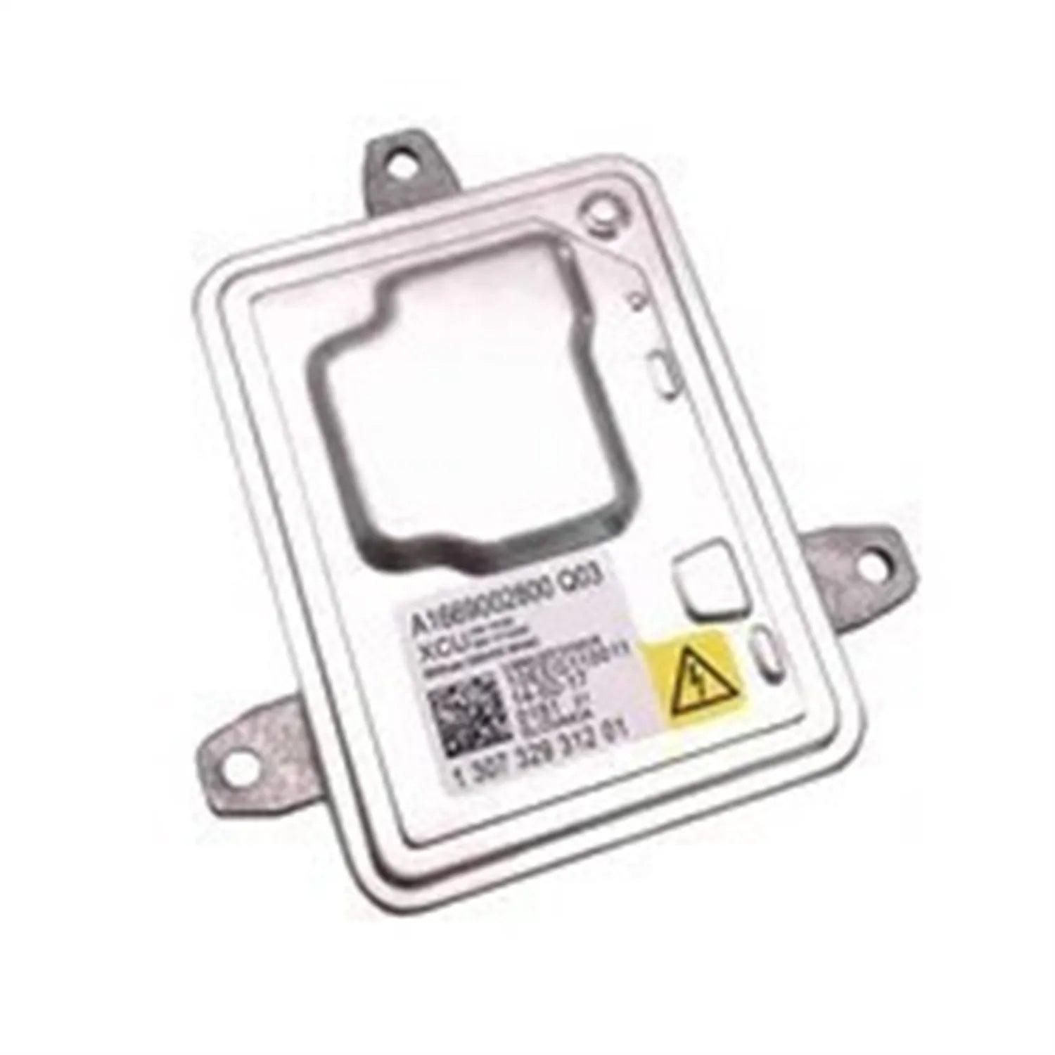 Metal headlight ballast unit showing dimensions of 14 cm long, 11 cm wide, and 4.5 cm high.