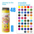 Zhenglin Sports Series colour pencil set for children with paper barrels, showing multiple colour lead options.
