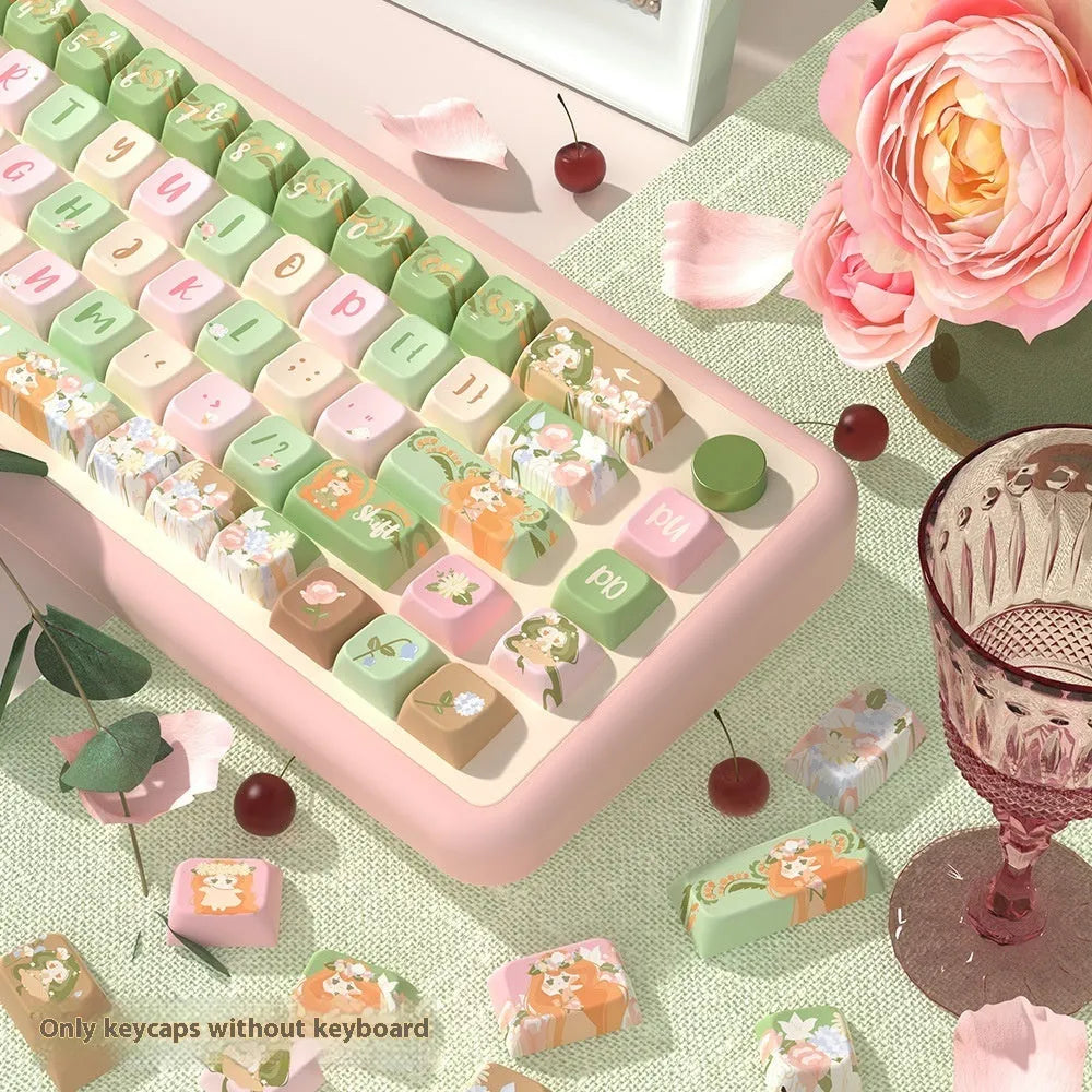 Mu Xia Garden Summer Garden mechanical keyboard key cap set with sublimation printing