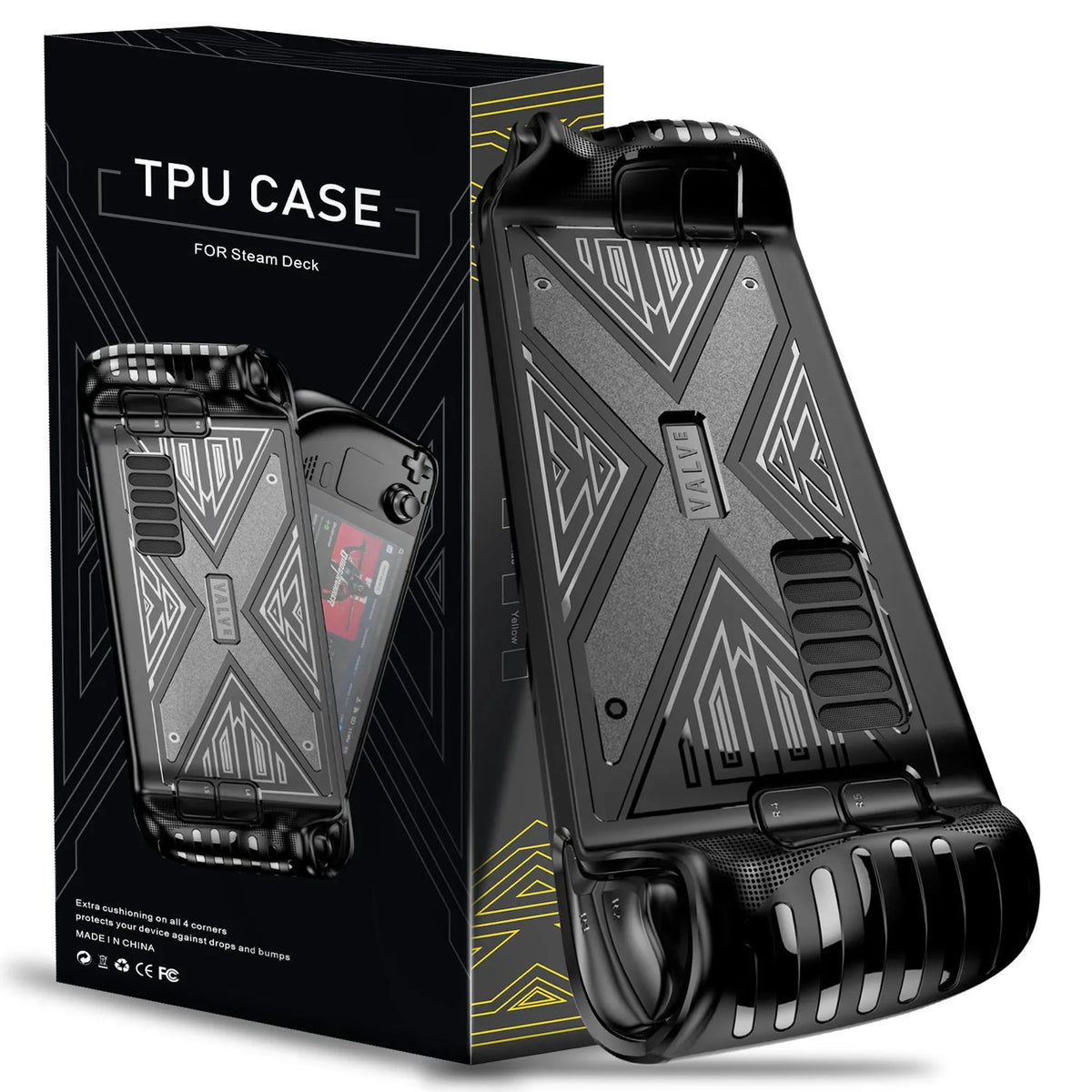 Silicone protective case for handheld gaming consoles in red, blue, and black colour options