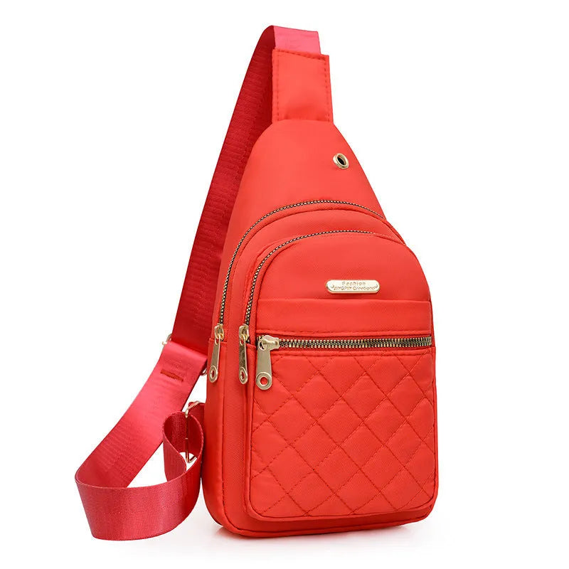 Crossbody chest bag in Oxford cloth with breathable design available in multiple colours