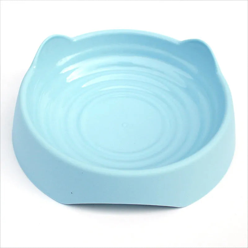 Ceramic dog slow feeder bowl with puzzle cup maze design in blue colour